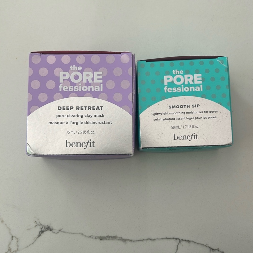 Benefit Pore Professional clay mask and moisturizer both sold together